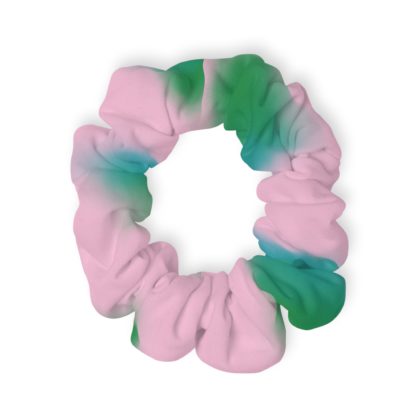 scrunchie cheveux motif tie and dye